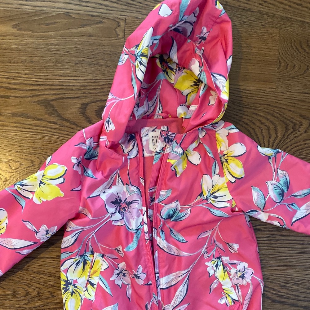 Gap Toddler Girl Floral Raincoat 2T